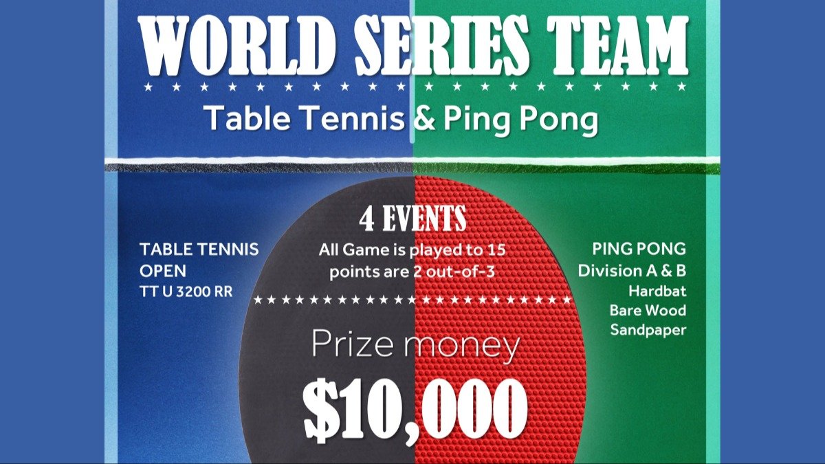 2026 ICTTF World Series Team - Table Tennis & Ping Pong (Hardbat, Sandpaper, Woodbat)